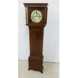 Mahogany cased Grandmother clock, 137 x 34cm
