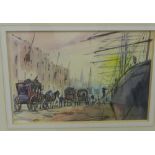 Peter Knox, Sailing Day, Watercolour, signed, in glazed frame, 18 x 12cm