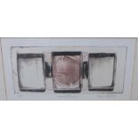 Elaine Megahey Absence / Presence, Artist's Proof, signed in pencil, in a glazed frame, 33 x 16cm