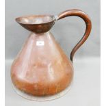 Victorian four gallon copper whisky jug / measure, 45 x 40cm