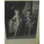 George Duke of Buckingham with his brother Francis, 1636, done by Ardell after Van Dyck, framed
