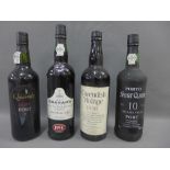 Four bottles of Port to include Quevedo Ruby Port, Cavendish vintage, Saint Clair & Grahams, (4)
