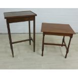Two mahogany side tables, tallest 52 x 53cm (2)