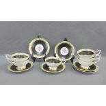 Royal Stafford bone china teaset comprising six cups and six saucers (12)
