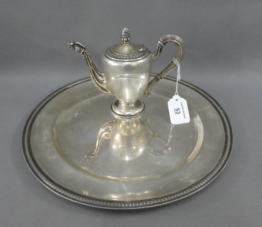 Italian silver tea and coffee service, stamped 800, comprising teapot, coffee pot, cream jug, - Image 3 of 3