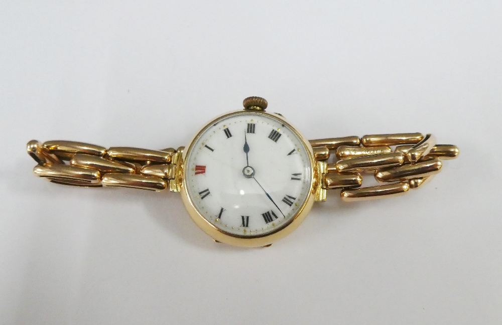 Early 20th century 15ct gold cased lady's wrist watch