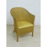 Lloyd Loom style commode chair, 78 x 55cm