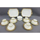 Greek Key white glazed teaset (a lot)