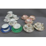 Mixed lot to include various cups and saucers, (a lot)