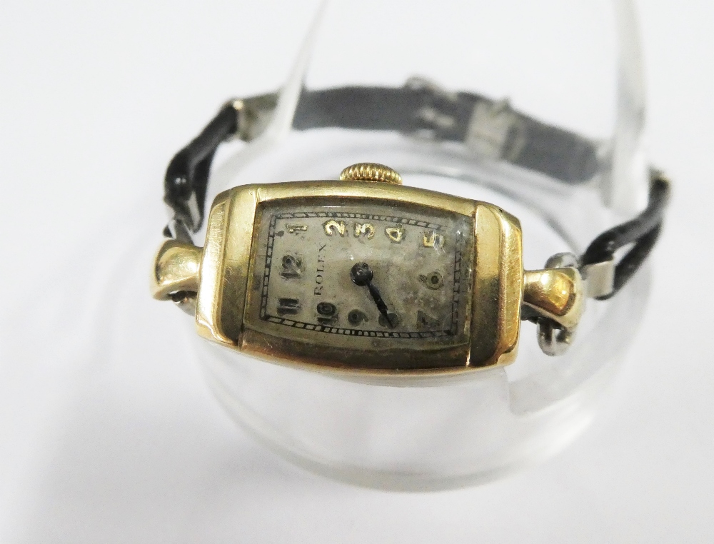 Early 20th century 9ct gold cased Rolex wrist watch - Image 2 of 3