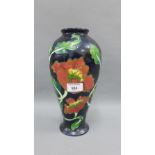 Country Craft floral patterned baluster vase, 19cm high