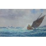 P. MacGregor Wilson, RSW, (Scottish 1928 - 1960) Fishing Boats Off the Coast, watercolour, signed,