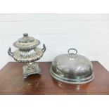 Epns meat dish cover and an urn and cover (2)