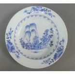 Chinese Nanking Cargo blue and white bowl painted with a landscape pattern, with Christie's Lot 4220
