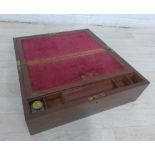 Mahogany writing slope, 46 x 26cm