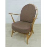 Ercol light elm / beech armchair, 84 x 70cm