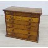 Late 19th century mahogany six drawer collector's cabinet 41 x 49cm