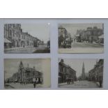 A collection of fifteen vintage postcards of Portobello, contained within a single glazed frame (15)