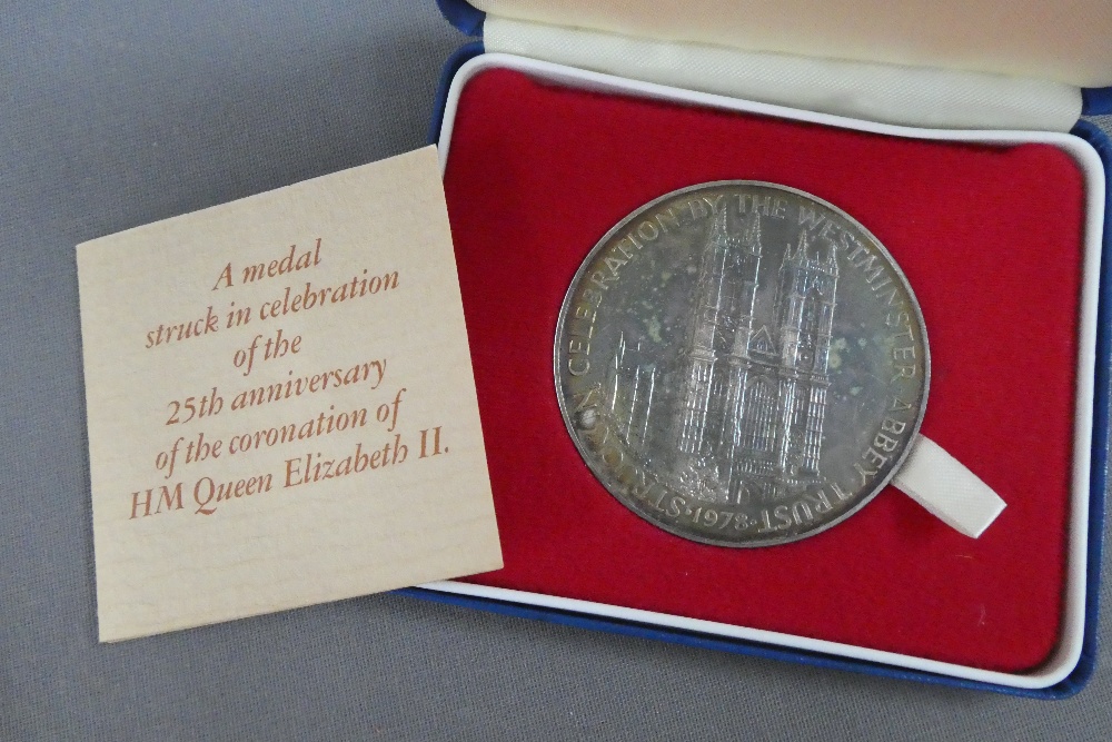 The British Empire Spoon, a silver gilt commemorative teaspoon and a Royal Mint silver QEII 25th - Image 3 of 3