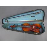 Inter Music Students violin, cased with two bows (3)