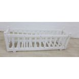 French white painted garden planter, 30 x 114cm
