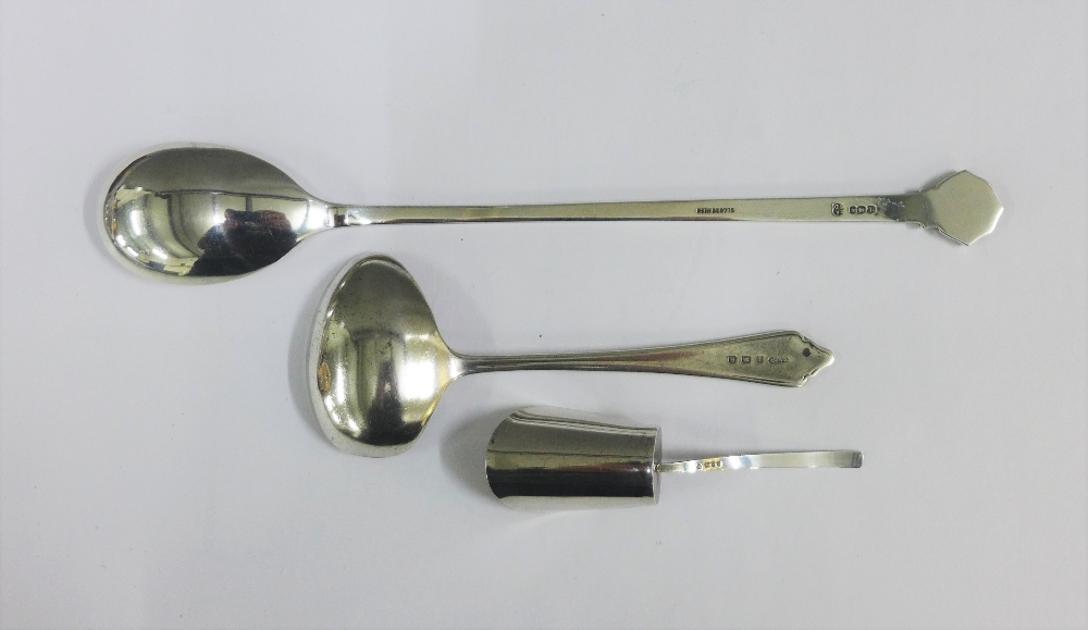 Sheffield silver spoon, Birmingham silver spoon and London silver sugar shovel (3) - Image 2 of 3