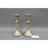 Pair of Birmingham silver candlesticks, 14cm high (2)