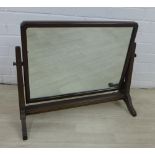 Mahogany dressing table swing mirror, 55 x 56cm