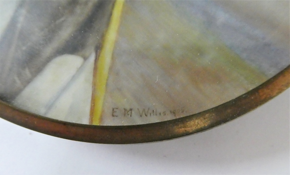 Edwardian portrait miniature on ivory 'A Wise Man of the East' signed E.M Willis and dated 1905, - Image 3 of 3