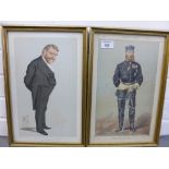 Pair of Vanity Fair coloured prints to include The United States and Fritz, in glazed frames, (2)
