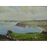 C. McAuley, Cushendow Bay, Northern Ireland, oil on canvas, signed, framed, 49 x 35cm