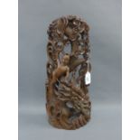 Chinese carved hardwood sculpture, 41cm high