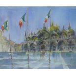 Contemporary School, St Marks Square - Venice, Watercolour, signed indistinctly and dated '98, in