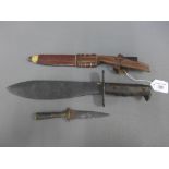 Three daggers, longest 37cm (3)