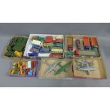 Quantity of Dinky diecast vehicles to Military, Airplanes, Trucks, Transport, and Lesney etc. all