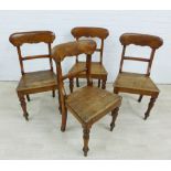 Set of four 19th century mahogany Edinburgh chairs, 90 x 49cm (4)