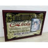 Coca cola advertising mirror, 70 x 100cm