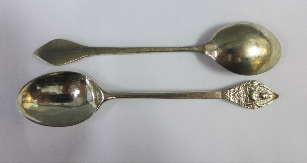 Set of twelve Eastern white metal spoons, (12) - Image 2 of 3