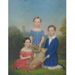 Alexander Melville portrait painter to the Queen, Family portrait of three children with their