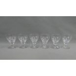 Six large rummer style drinking glasses (6)