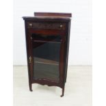 Edwardian mahogany ledgeback music cabinet, 112 x 56cm