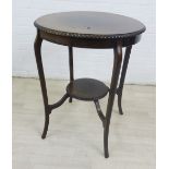 Early 20th century two tier occasional table, 74 x 60cm