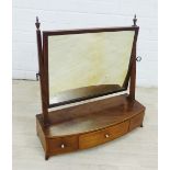 19th century mahogany dressing mirror, 54 x 54cm