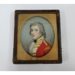 19th century portrait miniature on ivory of an Officer, inscribed verso Sir Herbert ??, with a