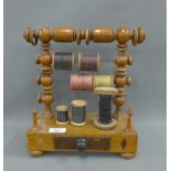 Bobbin stand with a single drawer to the base, 30cm high