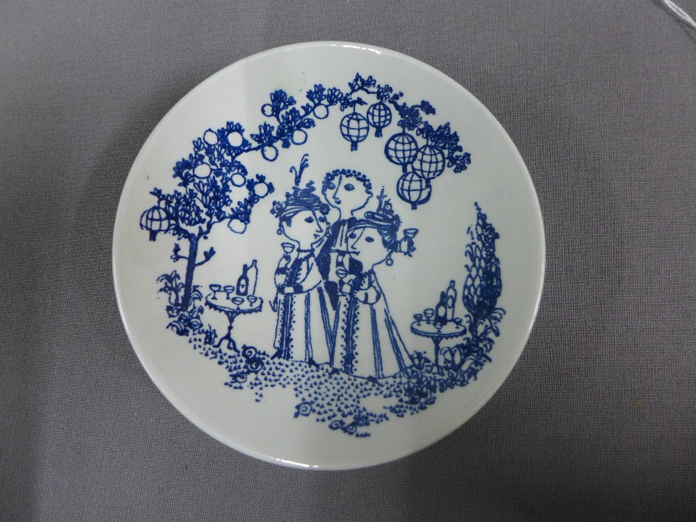 Collection of royal Copenhagen blue and white pin dishes and a Bjorn Wimblad Nymolle Garden Party - Image 2 of 4