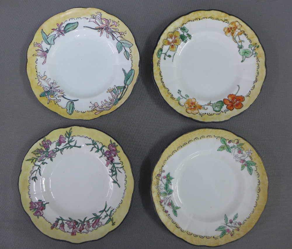 Early 20th century Crown Staffordshire teaset with handpainted floral pattern, dated 19298 and - Image 4 of 5