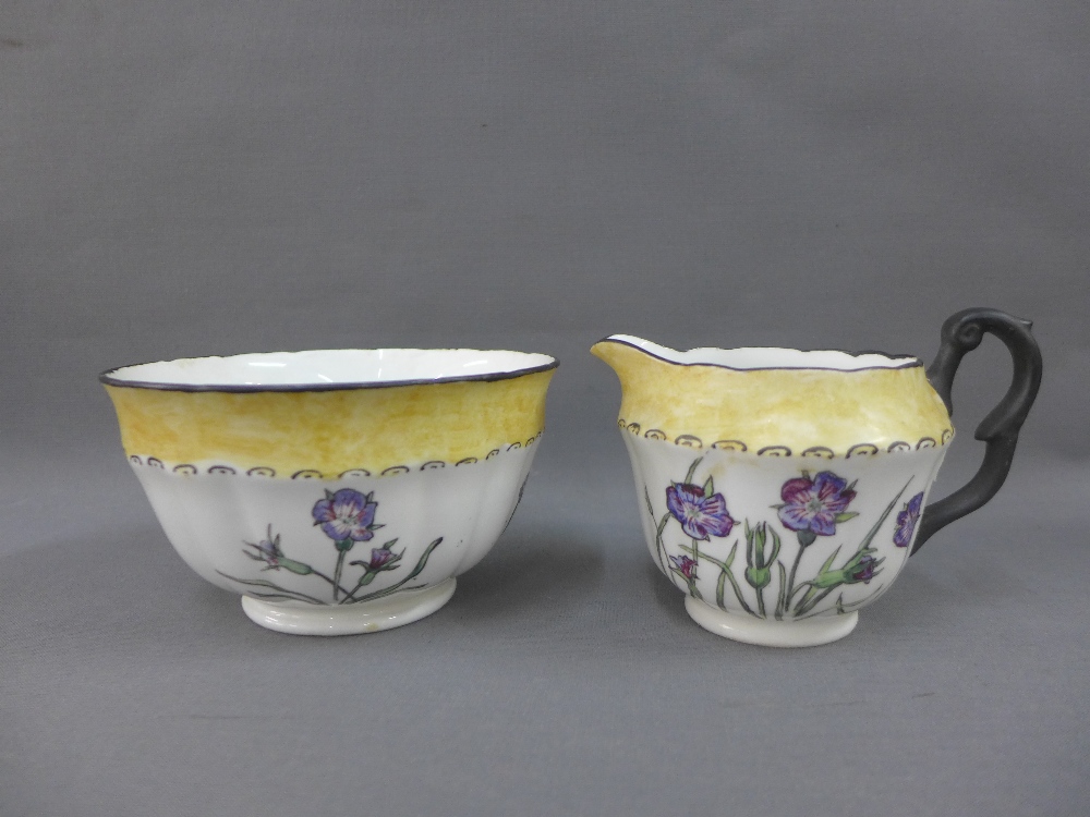 Early 20th century Crown Staffordshire teaset with handpainted floral pattern, dated 19298 and - Image 3 of 5