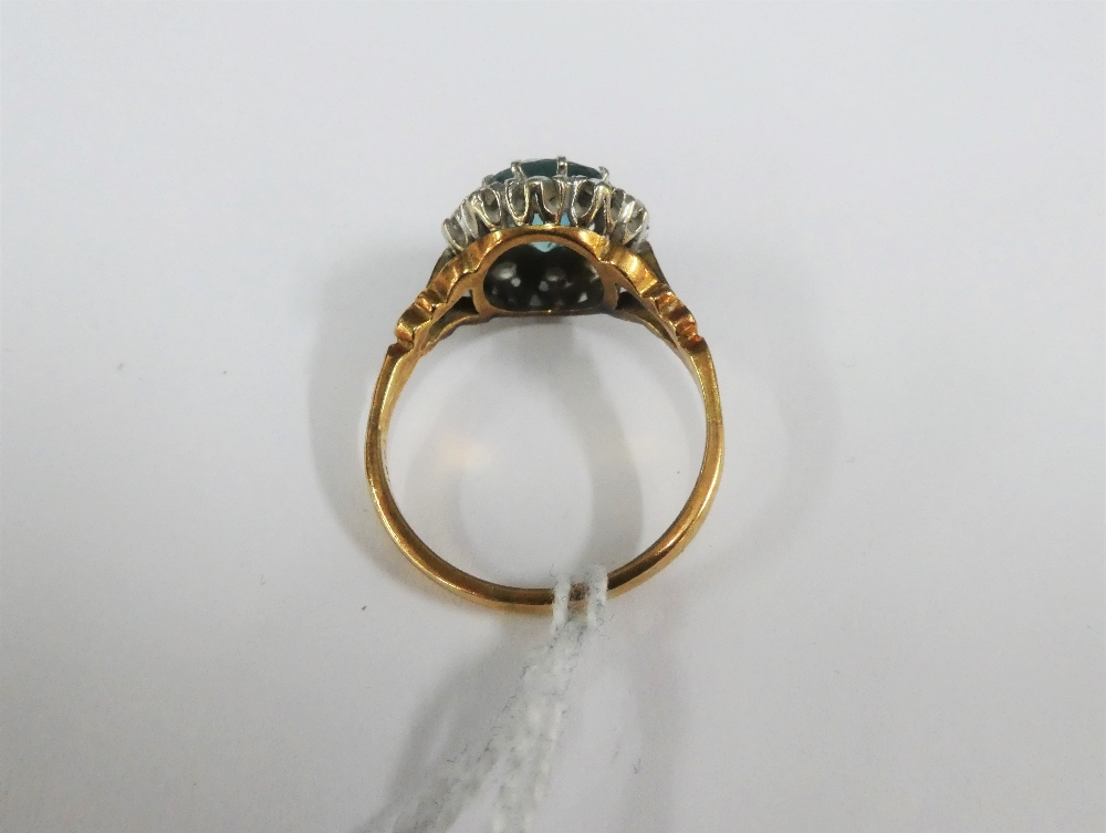 18ct gold gemset cocktail ring, UK ring size Y - Image 3 of 3