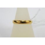 22ct gold wedding band, UK ring size T